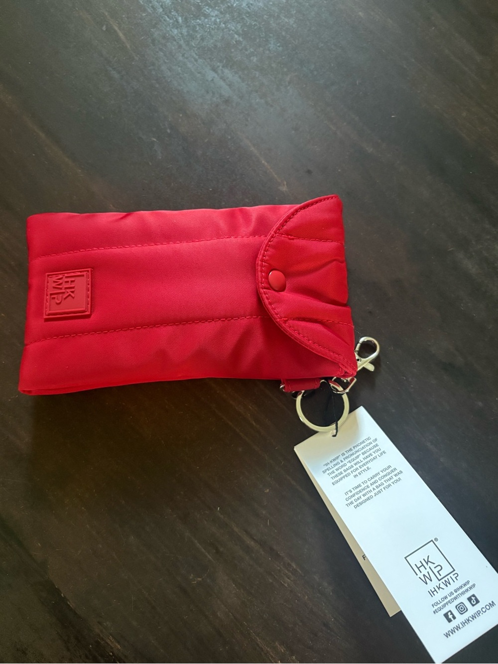 IHKWIP Nylon Soft Lined Clarity Glass Case Red